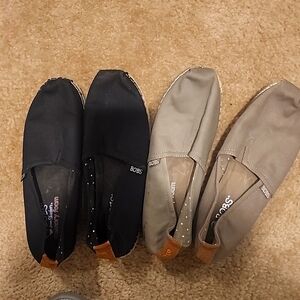 2 pairs of Bobs by Skechers Memory Foam Ladies Shoes